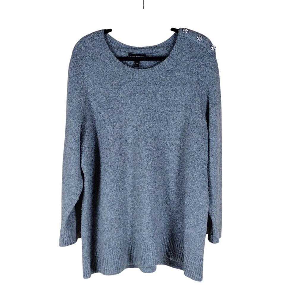 Lane Bryant Sweater Women’s Plus Size 18/20 Gray Pullover Preppy Casual Stretch